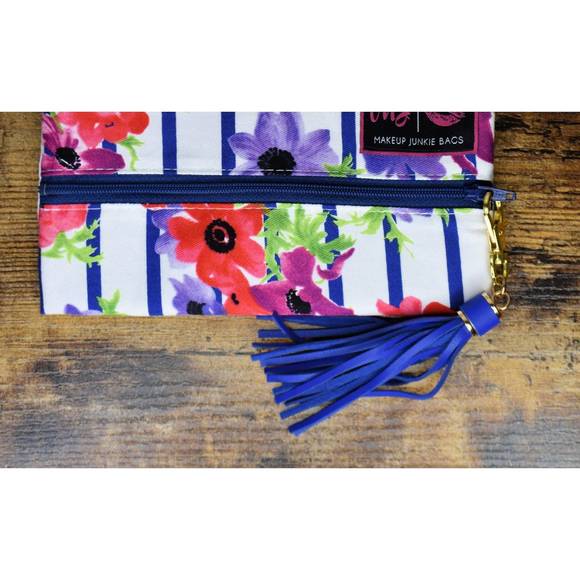 MAKEUP JUNKIE Handbags - NEW MAKEUP JUNKIE petunia bag in blue